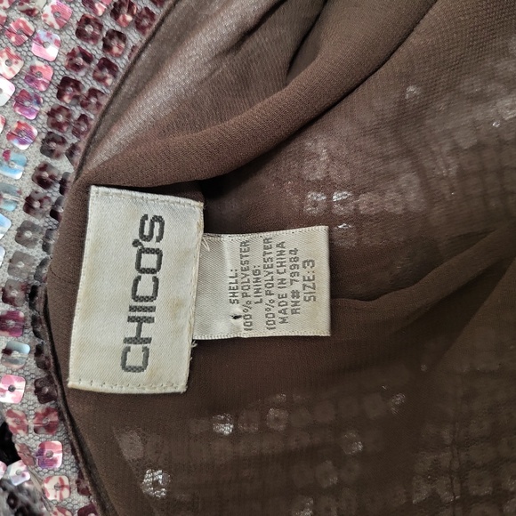 CHICO"S Sequin Snake Print Blazer - Picture 9 of 9